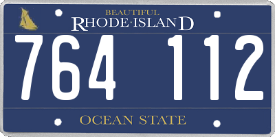 RI license plate 764112