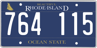 RI license plate 764115