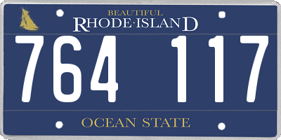 RI license plate 764117