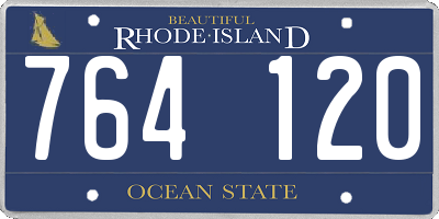 RI license plate 764120