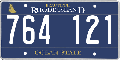 RI license plate 764121