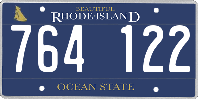 RI license plate 764122