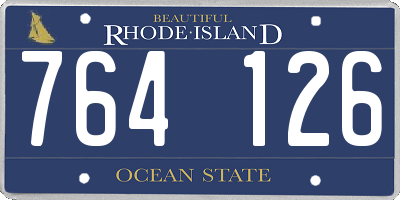 RI license plate 764126