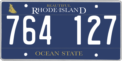 RI license plate 764127