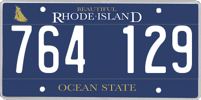 RI license plate 764129