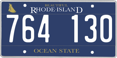 RI license plate 764130