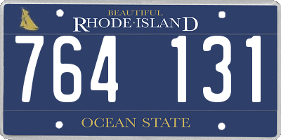 RI license plate 764131