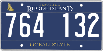 RI license plate 764132