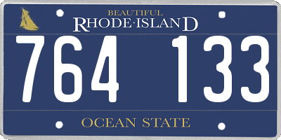 RI license plate 764133