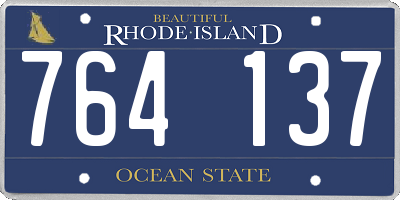 RI license plate 764137