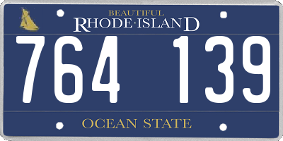 RI license plate 764139