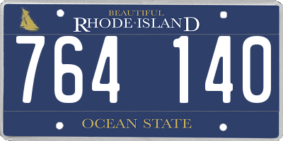 RI license plate 764140