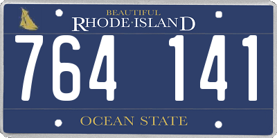 RI license plate 764141