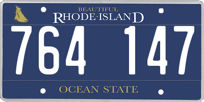 RI license plate 764147