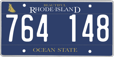 RI license plate 764148