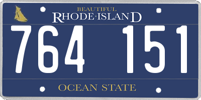 RI license plate 764151