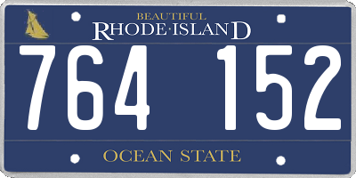 RI license plate 764152