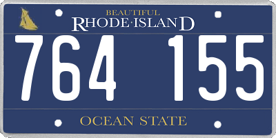 RI license plate 764155