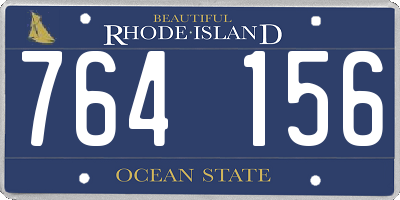 RI license plate 764156