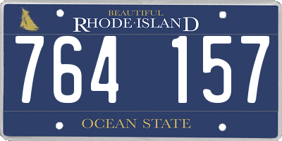 RI license plate 764157