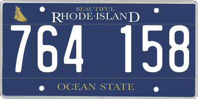 RI license plate 764158