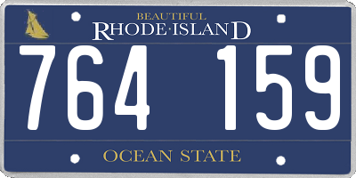 RI license plate 764159