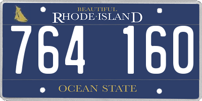 RI license plate 764160