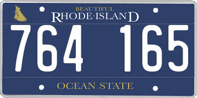 RI license plate 764165