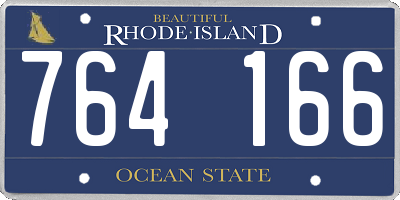 RI license plate 764166