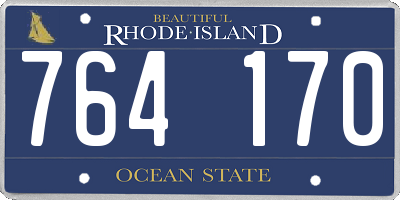 RI license plate 764170