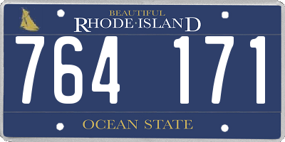 RI license plate 764171
