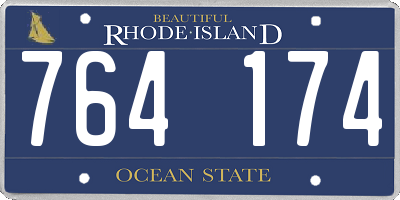 RI license plate 764174