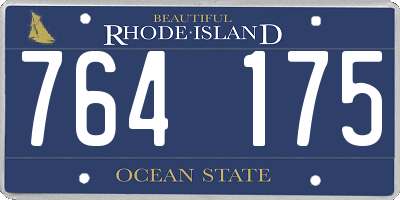 RI license plate 764175