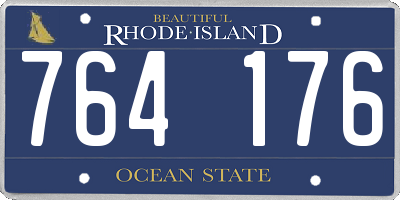 RI license plate 764176