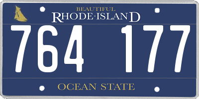 RI license plate 764177