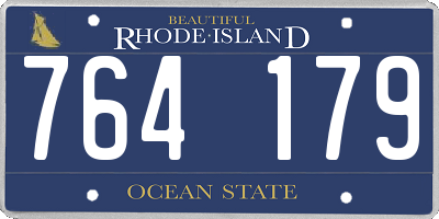 RI license plate 764179