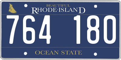 RI license plate 764180