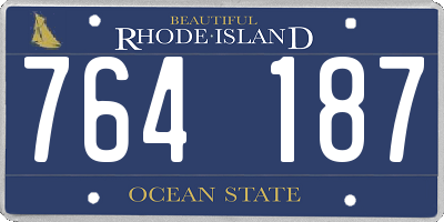 RI license plate 764187