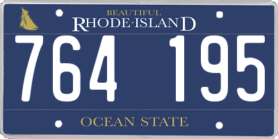 RI license plate 764195