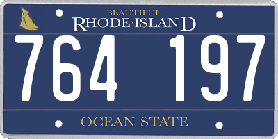 RI license plate 764197