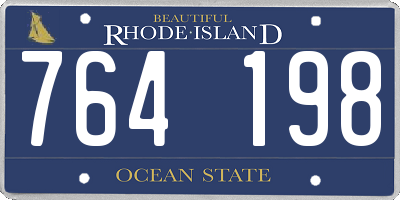 RI license plate 764198