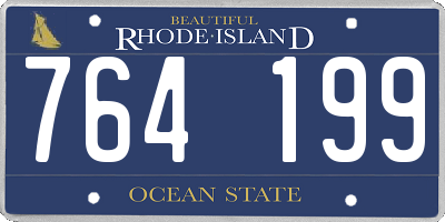 RI license plate 764199