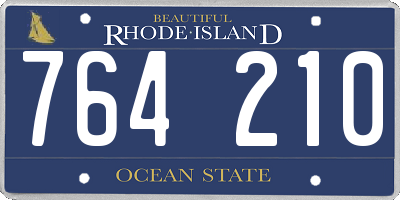 RI license plate 764210