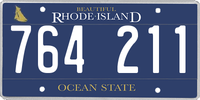 RI license plate 764211