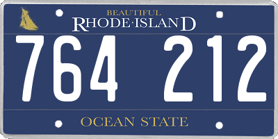 RI license plate 764212