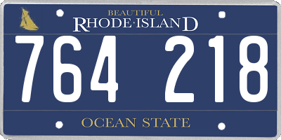RI license plate 764218