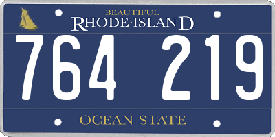 RI license plate 764219