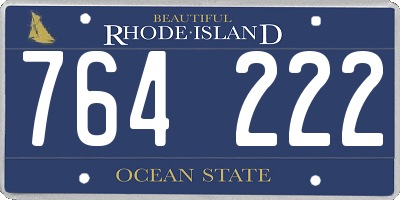 RI license plate 764222