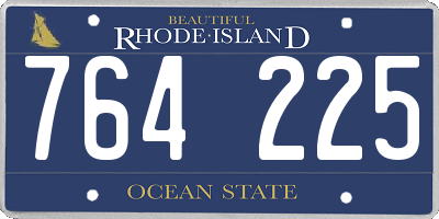 RI license plate 764225