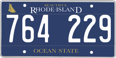 RI license plate 764229